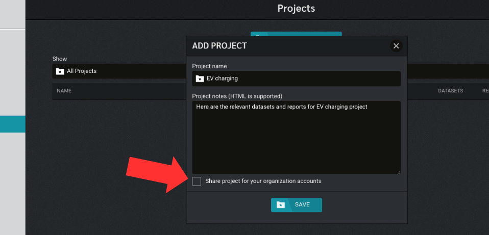 sharing projects